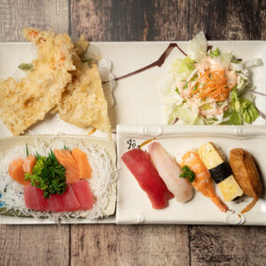 10B. SUSHI (5 pcs), SASHIMI, & TEMPURA
