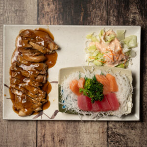 3B2. SASHIMI and TERIYAKI CHICKEN