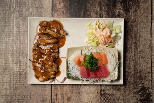 3B2. SASHIMI and TERIYAKI CHICKEN