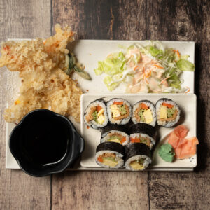 6. FUTOMAKI (Sweet Vegetable Roll) & TEMPURA