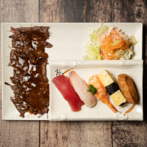 8. SUSHI (5 pcs) & TERIYAKI BEEF