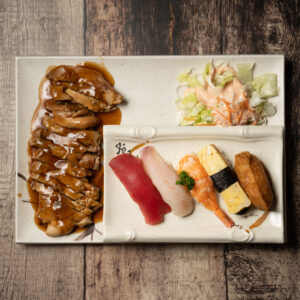 9. SUSHI (5 pcs) & TERIYAKI CHICKEN