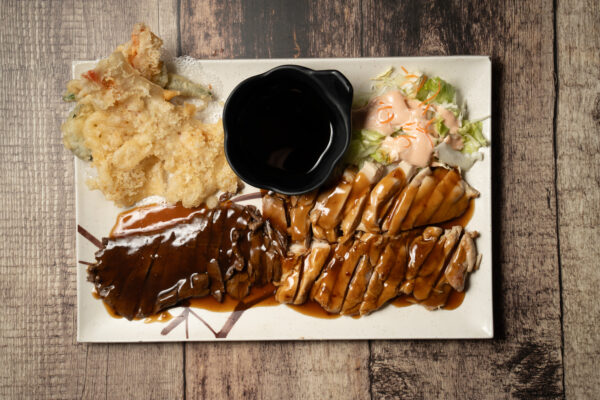 C - 1: Teriyaki Chicken, Beef and Tempura