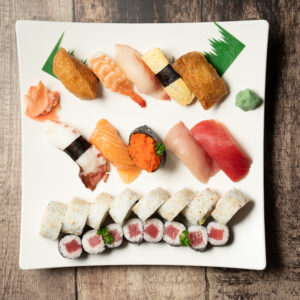 C - 24: Deluxe Sushi(8 pcs Ca Roll, Tuna Roll, 10 pcs Sushi)