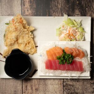 C - 7: Sashimi (16 pcs) and Tempura